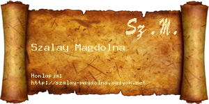 Szalay Magdolna névjegykártya