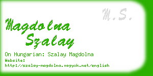 magdolna szalay business card